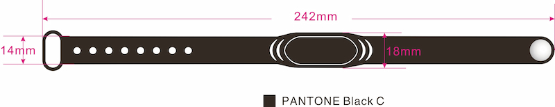 the size of rfid silicone wristbands