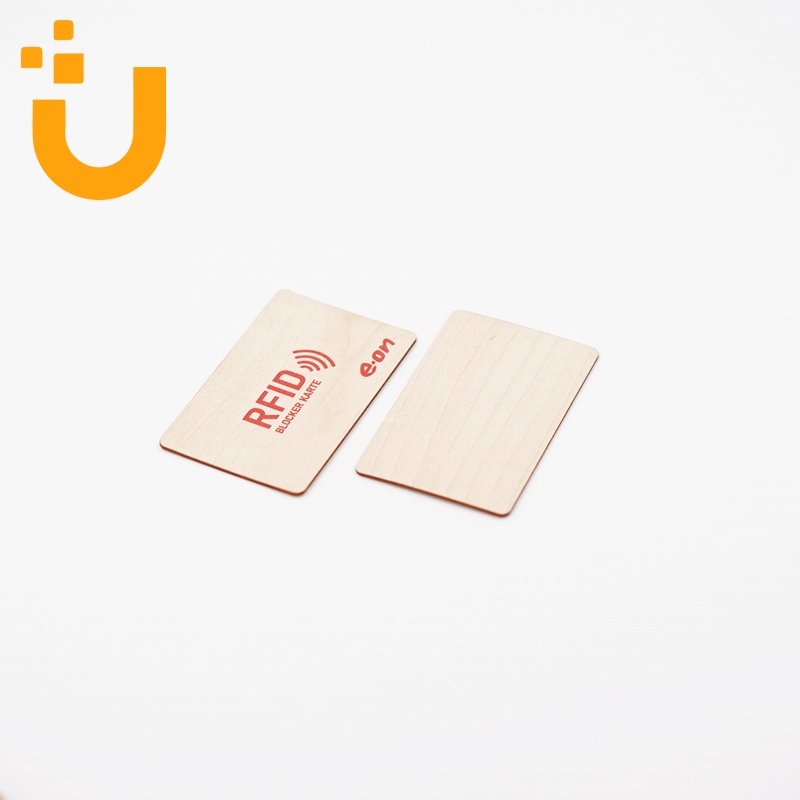 custom program NFC card in wood